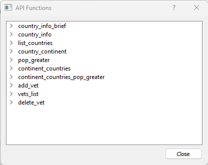 API functions