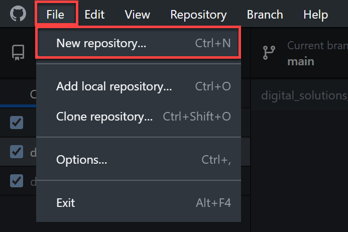 github desktop new repo