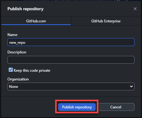 github desktop publish repo