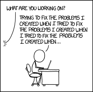 xkcd error fixing