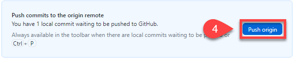 GitHub Desktop fist push