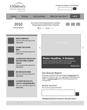 UI wireframe