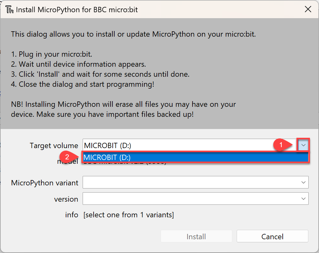 install MicroPython