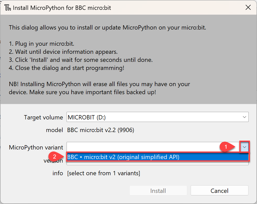install MicroPython