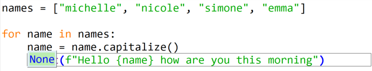 The print function returning None