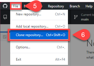 GitHub Desktop clone repo