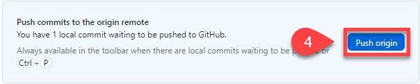 GitHub Desktop first push
